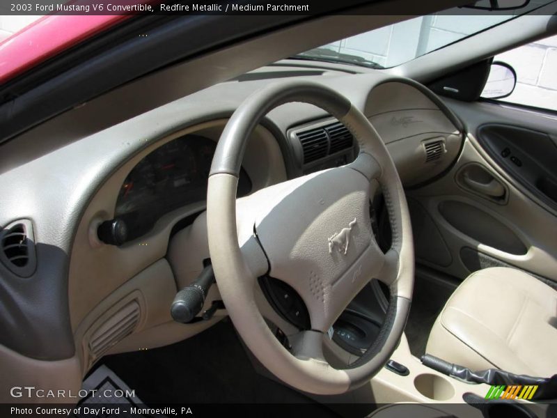 Redfire Metallic / Medium Parchment 2003 Ford Mustang V6 Convertible