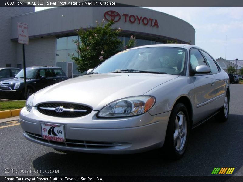 Silver Frost Metallic / Medium Graphite 2003 Ford Taurus SES