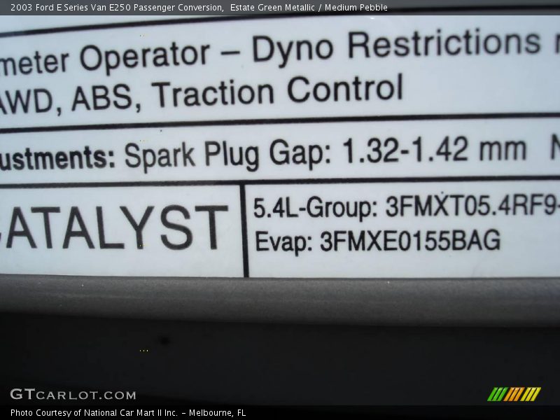 Estate Green Metallic / Medium Pebble 2003 Ford E Series Van E250 Passenger Conversion