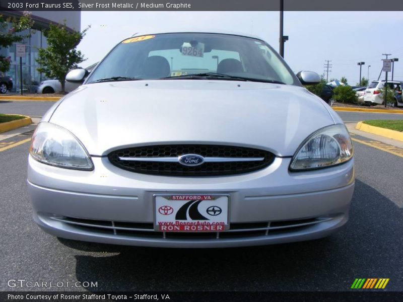 Silver Frost Metallic / Medium Graphite 2003 Ford Taurus SES