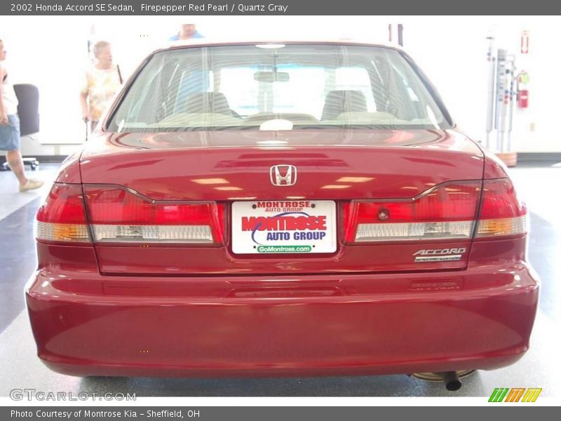 Firepepper Red Pearl / Quartz Gray 2002 Honda Accord SE Sedan