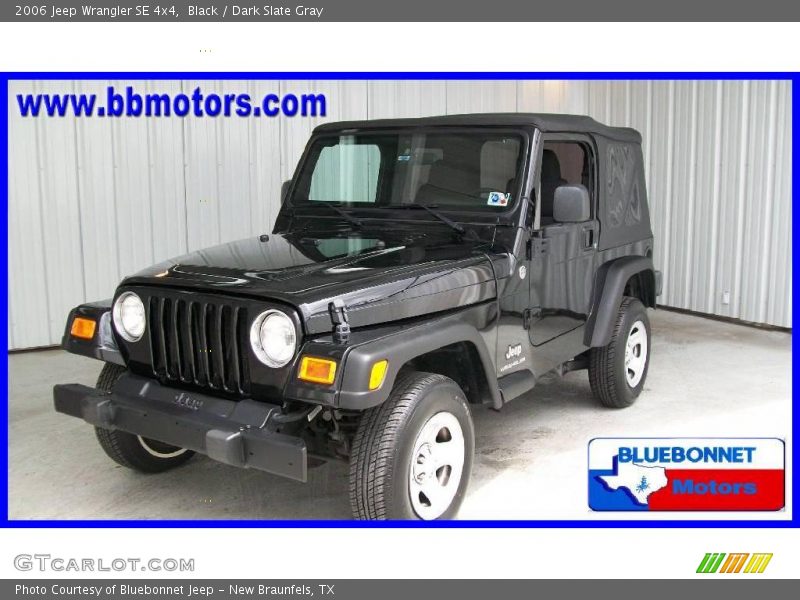 Black / Dark Slate Gray 2006 Jeep Wrangler SE 4x4