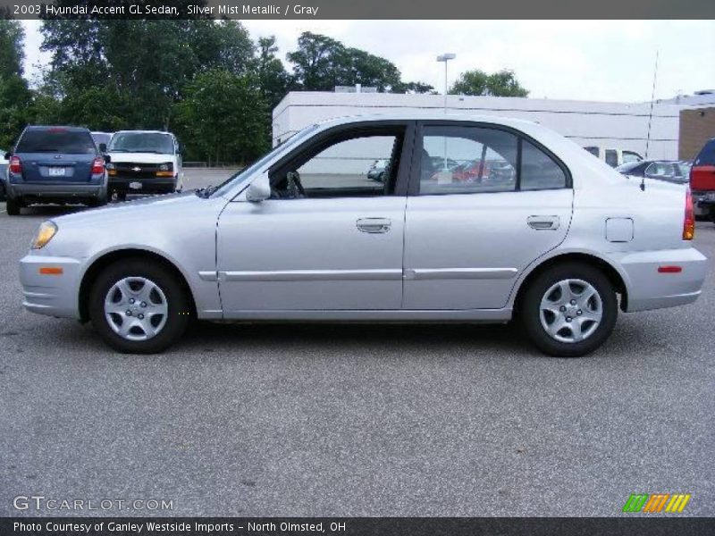 Silver Mist Metallic / Gray 2003 Hyundai Accent GL Sedan