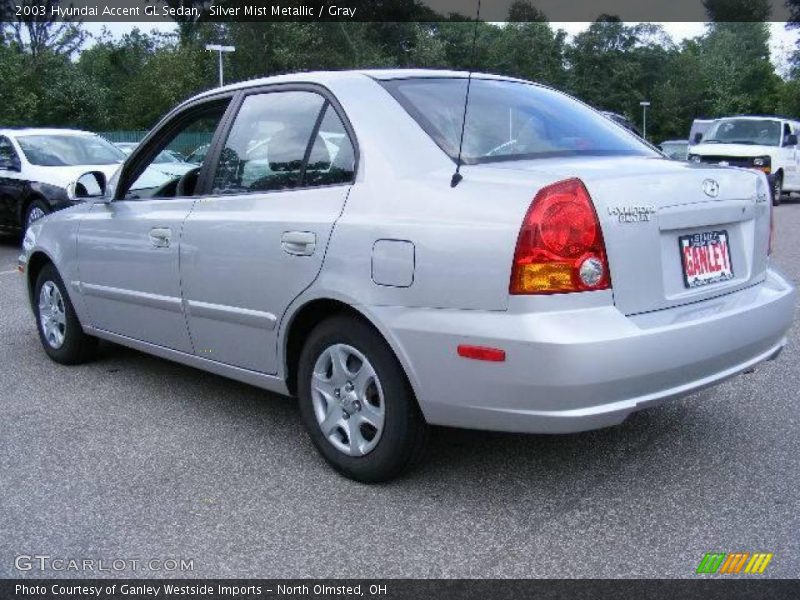 Silver Mist Metallic / Gray 2003 Hyundai Accent GL Sedan