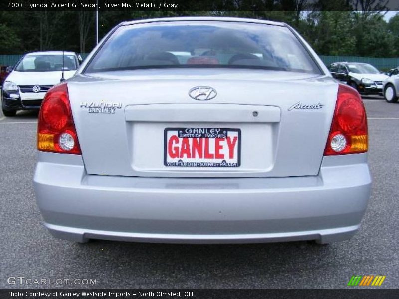 Silver Mist Metallic / Gray 2003 Hyundai Accent GL Sedan
