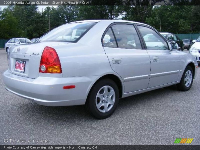 Silver Mist Metallic / Gray 2003 Hyundai Accent GL Sedan