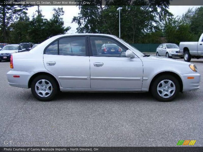 Silver Mist Metallic / Gray 2003 Hyundai Accent GL Sedan