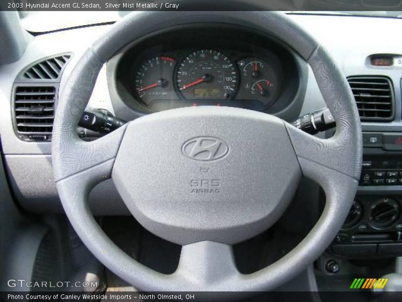 Silver Mist Metallic / Gray 2003 Hyundai Accent GL Sedan