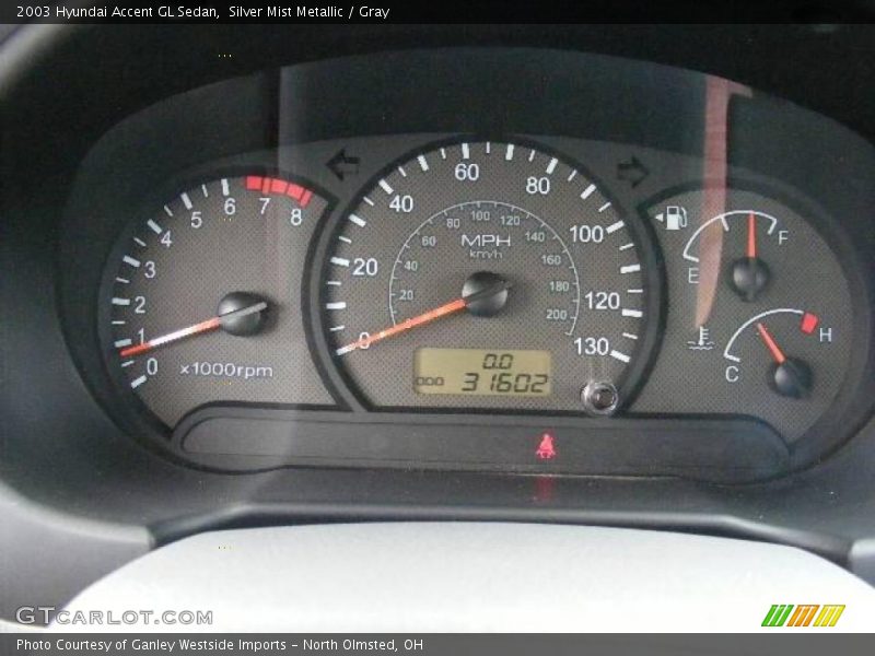 Silver Mist Metallic / Gray 2003 Hyundai Accent GL Sedan