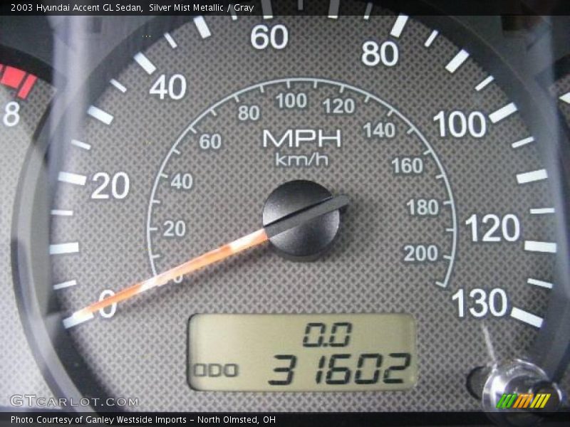 Silver Mist Metallic / Gray 2003 Hyundai Accent GL Sedan