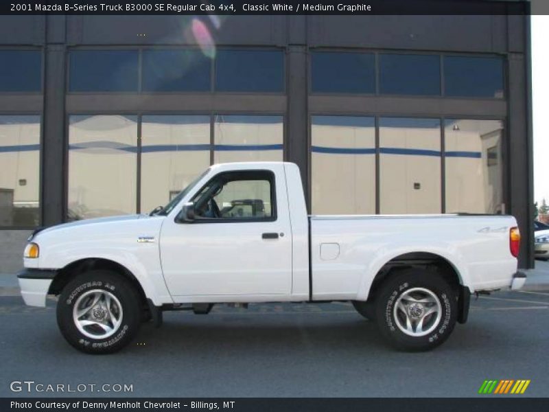 Classic White / Medium Graphite 2001 Mazda B-Series Truck B3000 SE Regular Cab 4x4