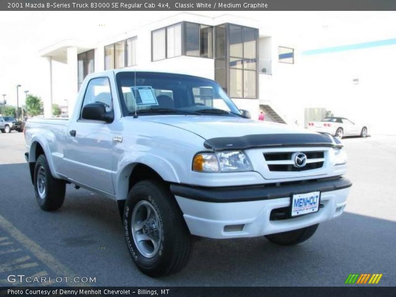 Classic White / Medium Graphite 2001 Mazda B-Series Truck B3000 SE Regular Cab 4x4