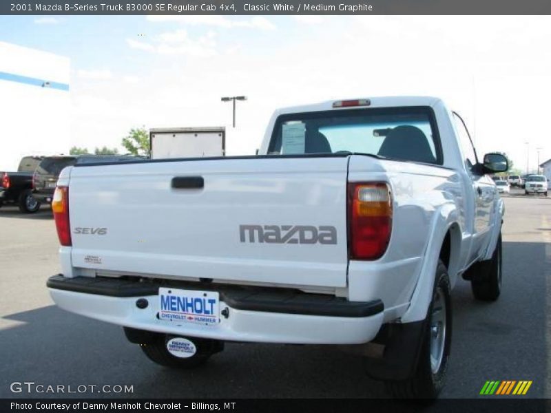 Classic White / Medium Graphite 2001 Mazda B-Series Truck B3000 SE Regular Cab 4x4