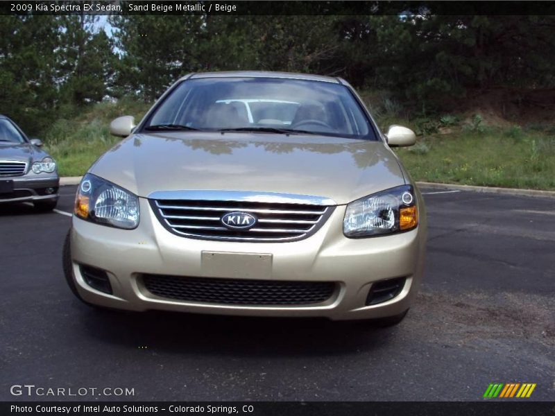 Sand Beige Metallic / Beige 2009 Kia Spectra EX Sedan