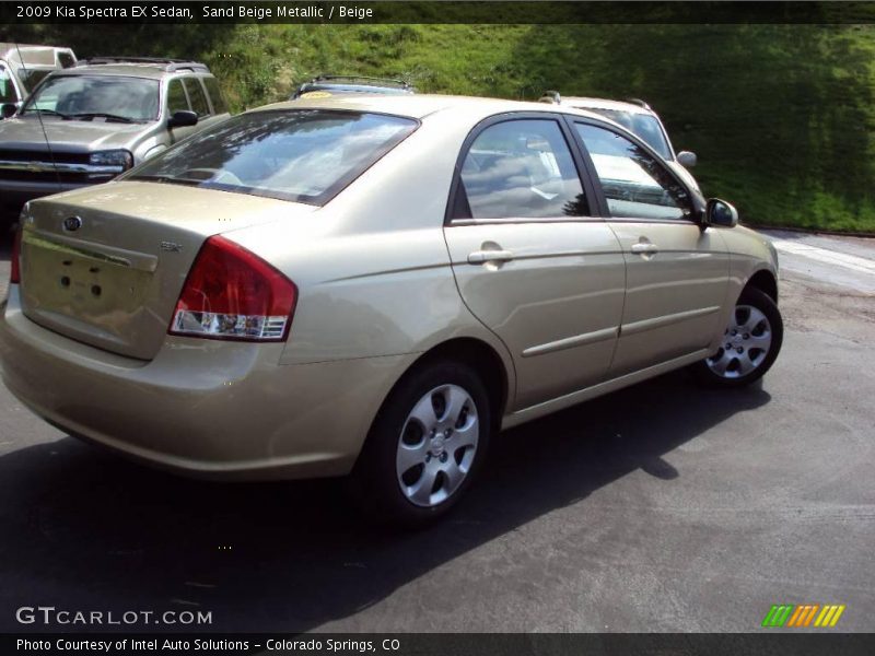 Sand Beige Metallic / Beige 2009 Kia Spectra EX Sedan