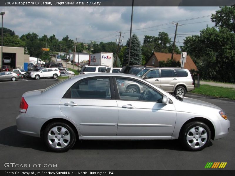 Bright Silver Metallic / Gray 2009 Kia Spectra EX Sedan