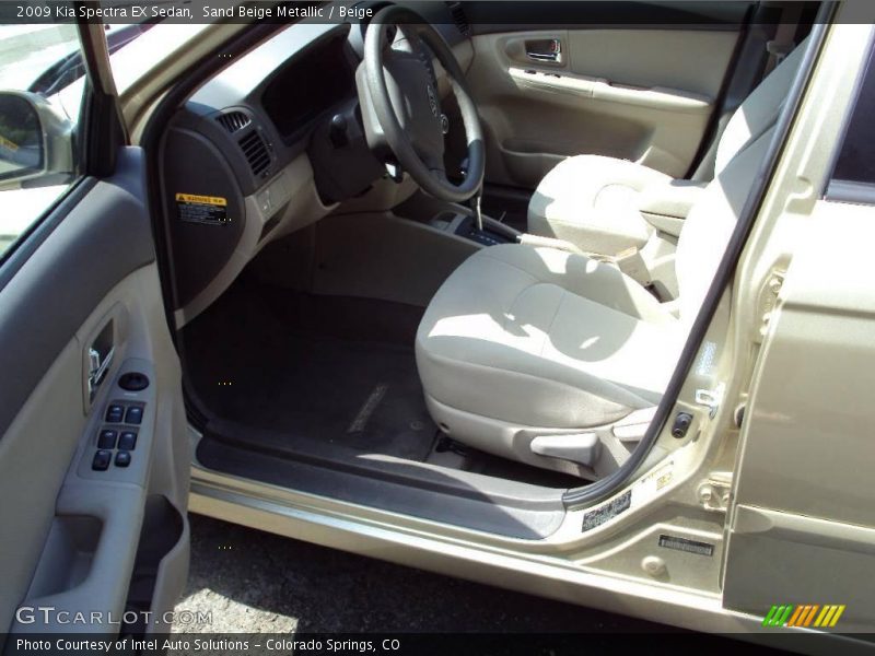Sand Beige Metallic / Beige 2009 Kia Spectra EX Sedan