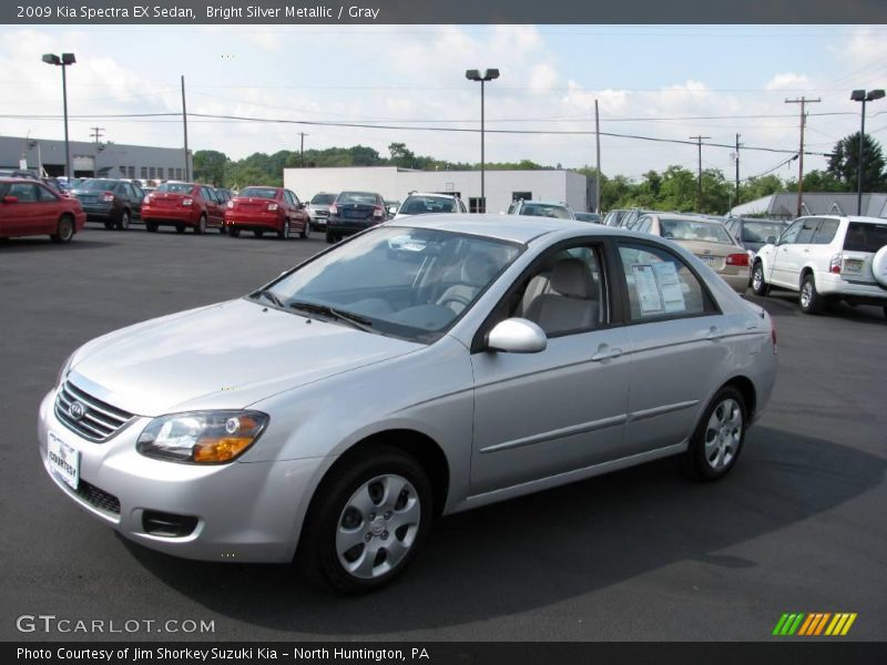 Bright Silver Metallic / Gray 2009 Kia Spectra EX Sedan