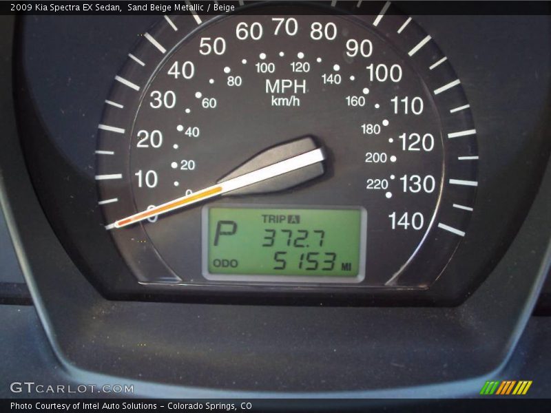 Sand Beige Metallic / Beige 2009 Kia Spectra EX Sedan