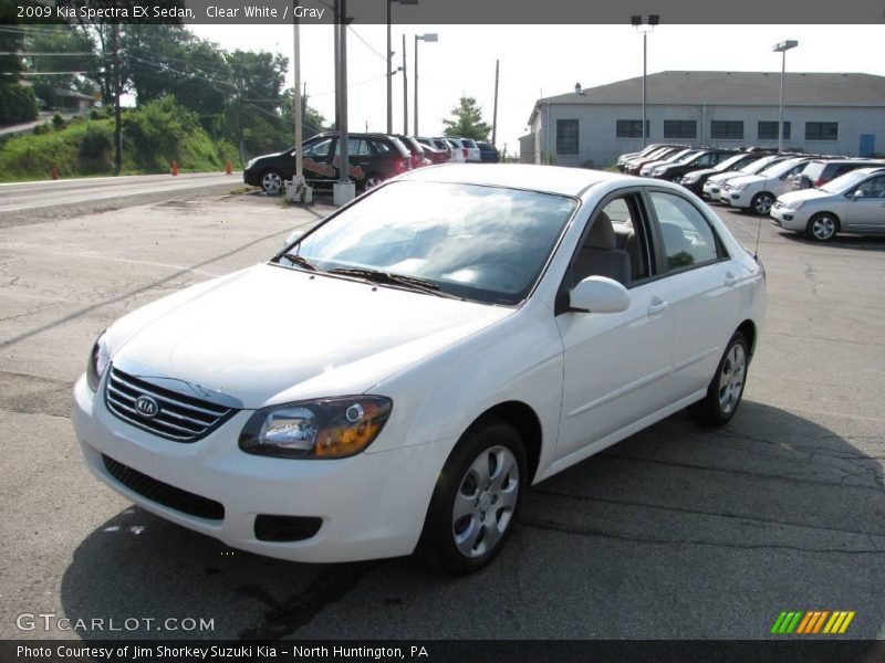 Clear White / Gray 2009 Kia Spectra EX Sedan