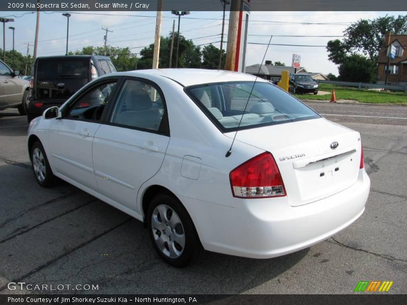 Clear White / Gray 2009 Kia Spectra EX Sedan