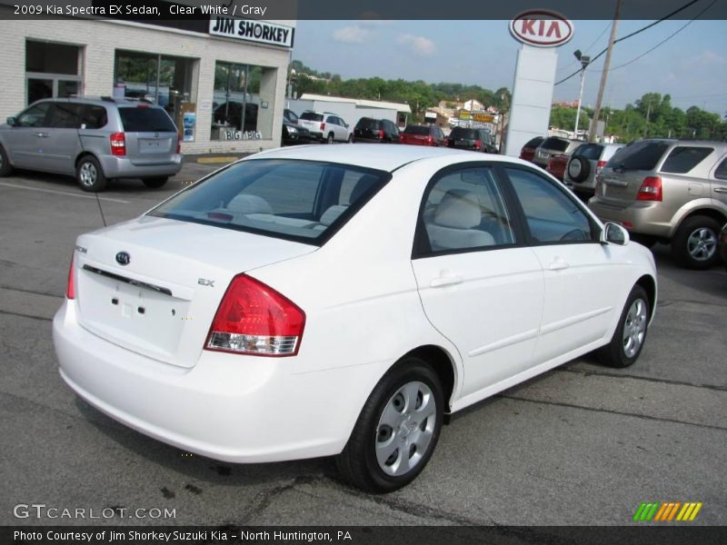 Clear White / Gray 2009 Kia Spectra EX Sedan