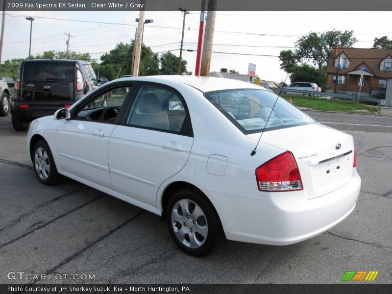 Clear White / Gray 2009 Kia Spectra EX Sedan