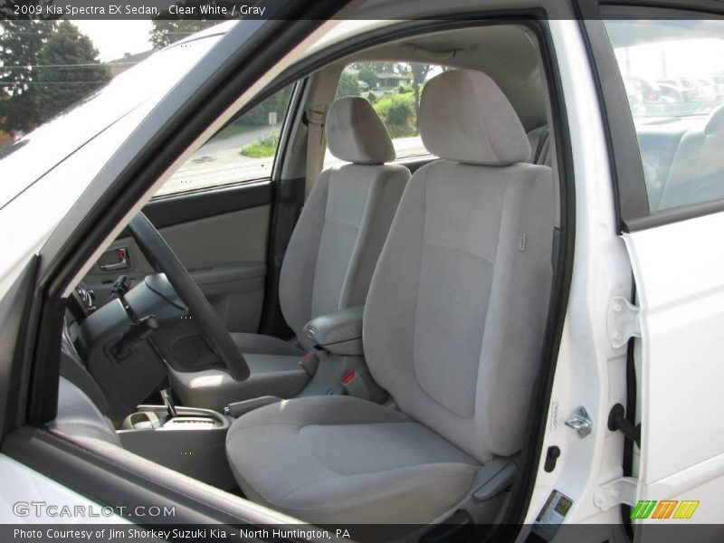 Clear White / Gray 2009 Kia Spectra EX Sedan
