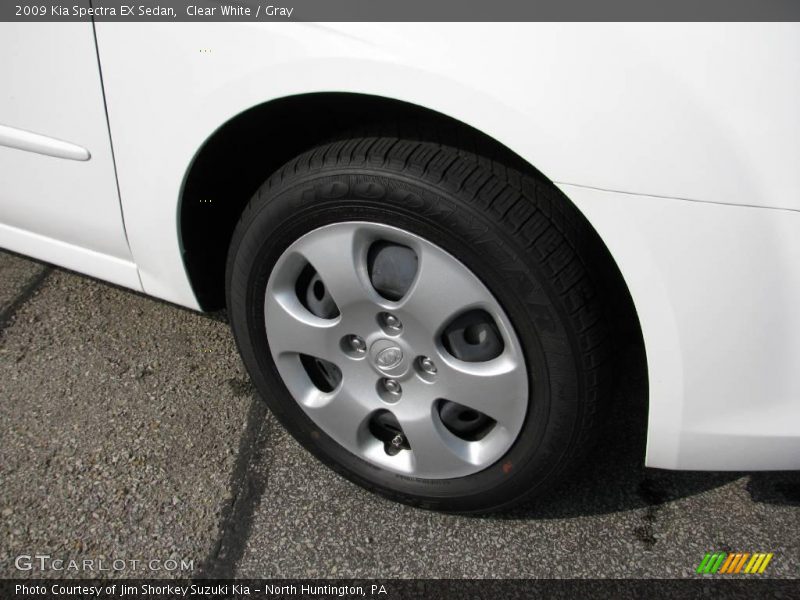 Clear White / Gray 2009 Kia Spectra EX Sedan