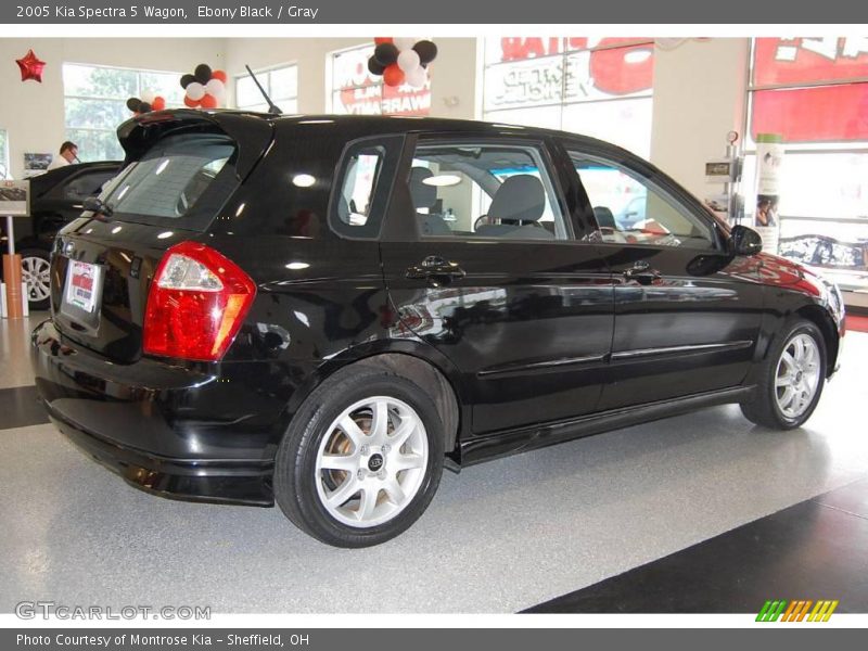 Ebony Black / Gray 2005 Kia Spectra 5 Wagon