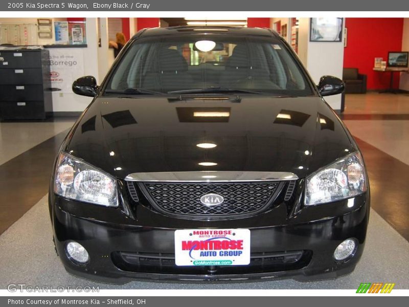 Ebony Black / Gray 2005 Kia Spectra 5 Wagon