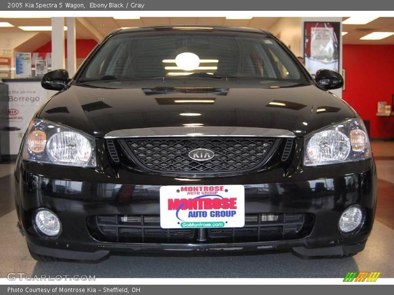 Ebony Black / Gray 2005 Kia Spectra 5 Wagon