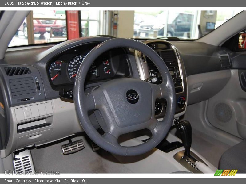 Ebony Black / Gray 2005 Kia Spectra 5 Wagon