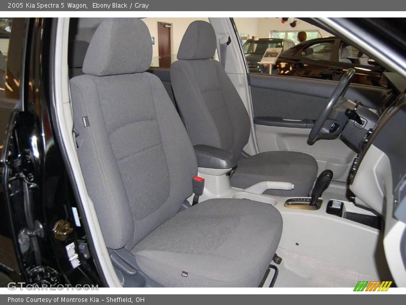 Ebony Black / Gray 2005 Kia Spectra 5 Wagon