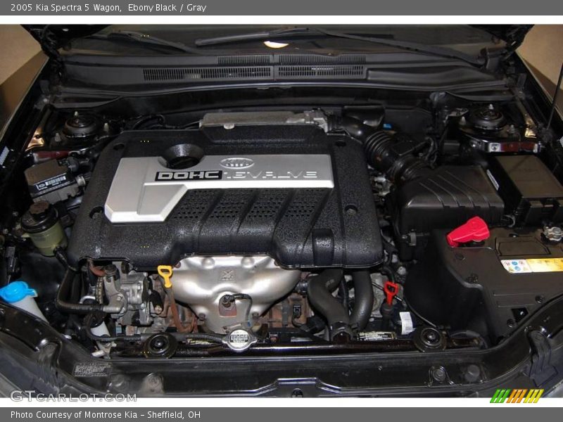 Ebony Black / Gray 2005 Kia Spectra 5 Wagon