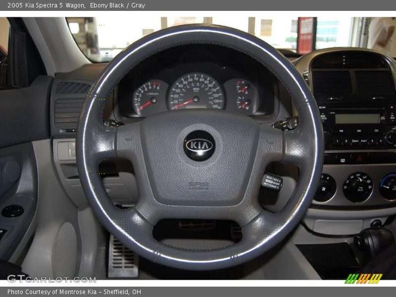 Ebony Black / Gray 2005 Kia Spectra 5 Wagon