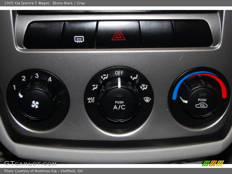 Ebony Black / Gray 2005 Kia Spectra 5 Wagon