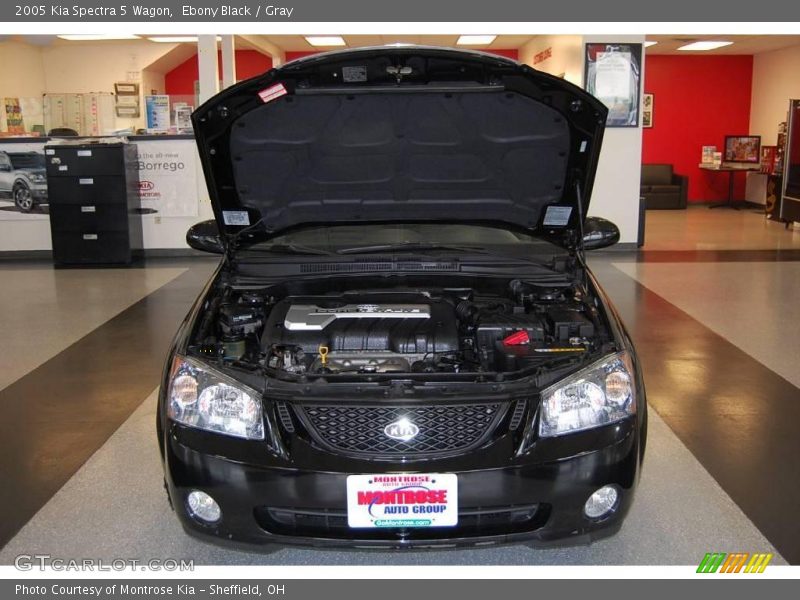 Ebony Black / Gray 2005 Kia Spectra 5 Wagon
