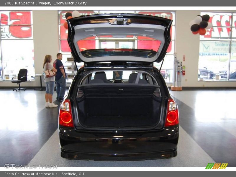Ebony Black / Gray 2005 Kia Spectra 5 Wagon