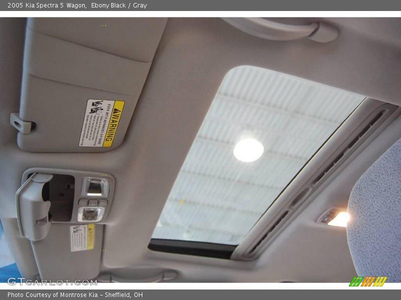 Ebony Black / Gray 2005 Kia Spectra 5 Wagon