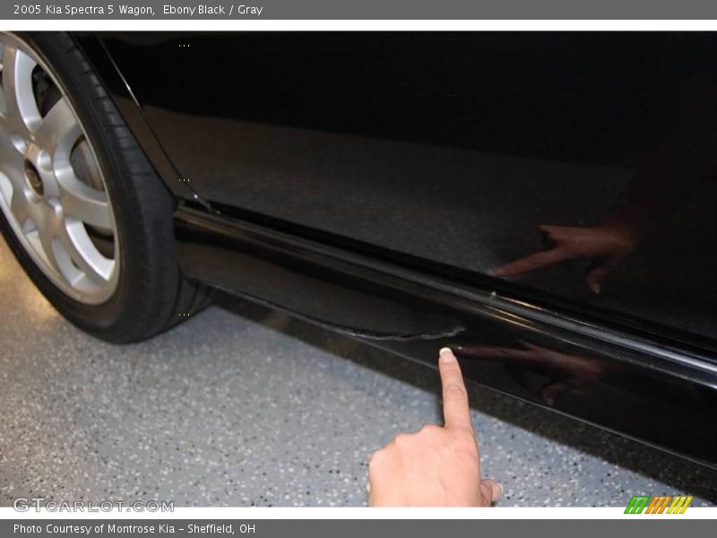 Ebony Black / Gray 2005 Kia Spectra 5 Wagon