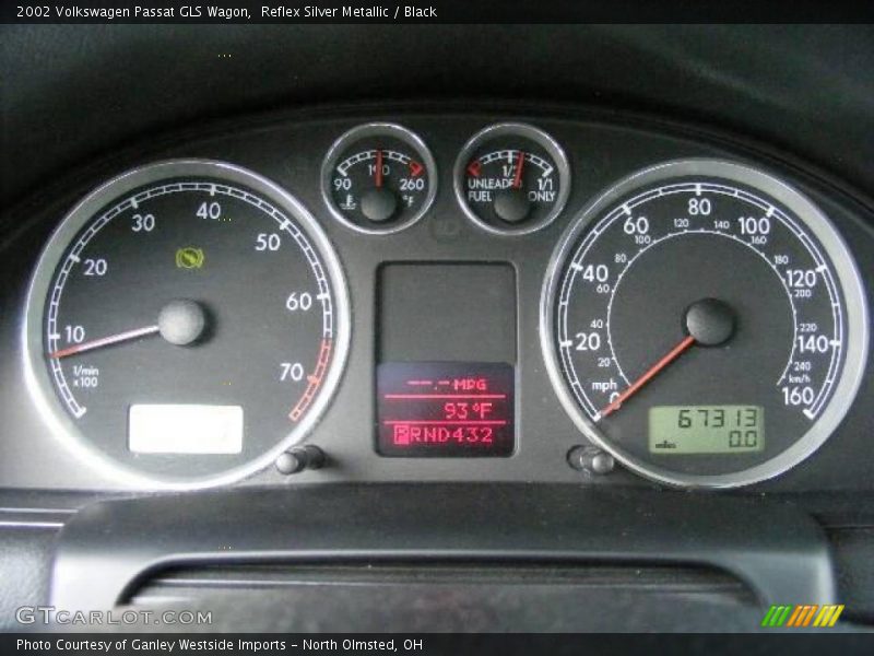 Reflex Silver Metallic / Black 2002 Volkswagen Passat GLS Wagon