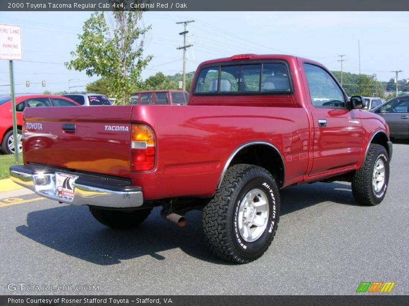 Cardinal Red / Oak 2000 Toyota Tacoma Regular Cab 4x4