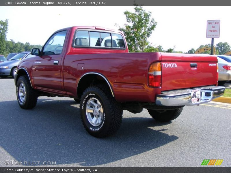 Cardinal Red / Oak 2000 Toyota Tacoma Regular Cab 4x4