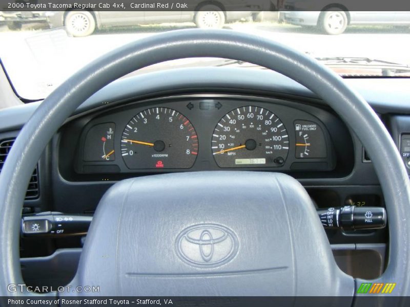 Cardinal Red / Oak 2000 Toyota Tacoma Regular Cab 4x4