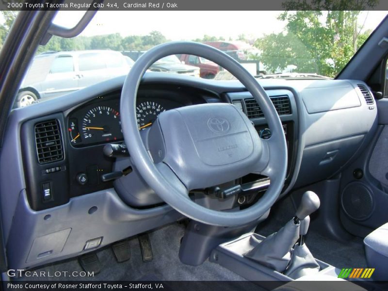 Cardinal Red / Oak 2000 Toyota Tacoma Regular Cab 4x4