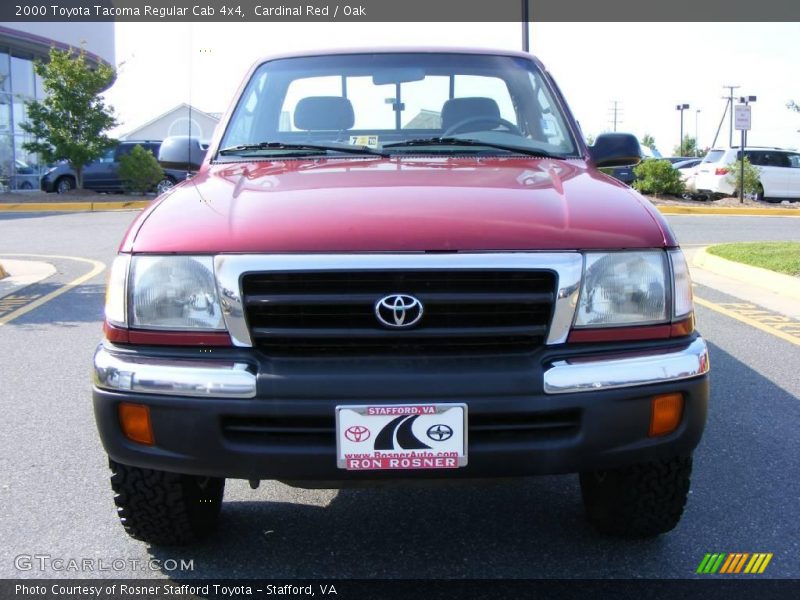 Cardinal Red / Oak 2000 Toyota Tacoma Regular Cab 4x4