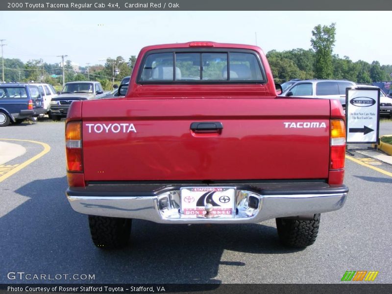 Cardinal Red / Oak 2000 Toyota Tacoma Regular Cab 4x4