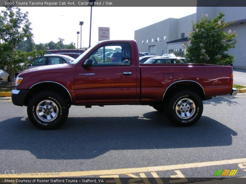 Cardinal Red / Oak 2000 Toyota Tacoma Regular Cab 4x4