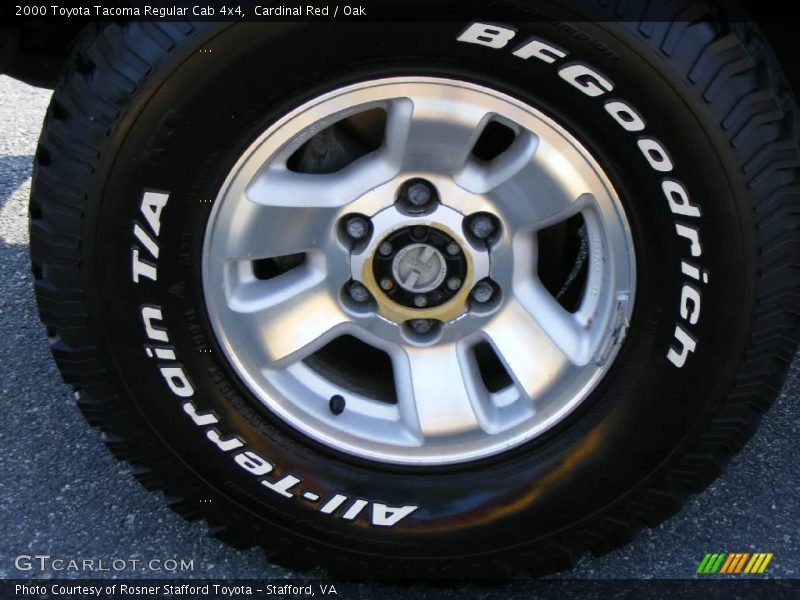 Cardinal Red / Oak 2000 Toyota Tacoma Regular Cab 4x4